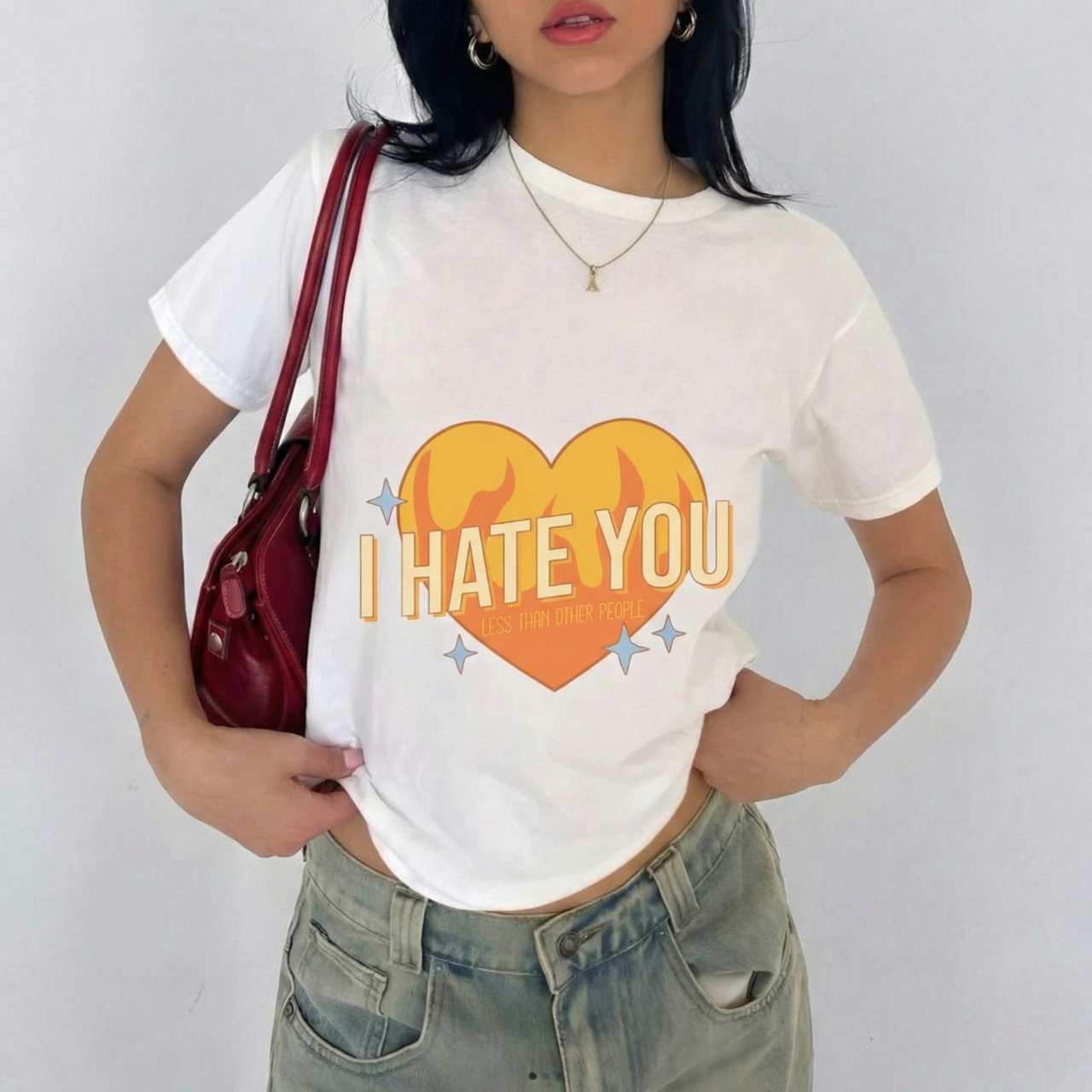 Retro Burning Heart Tee
