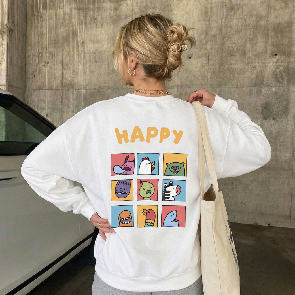 Colorful Kidcore Crewneck Sweatshirt